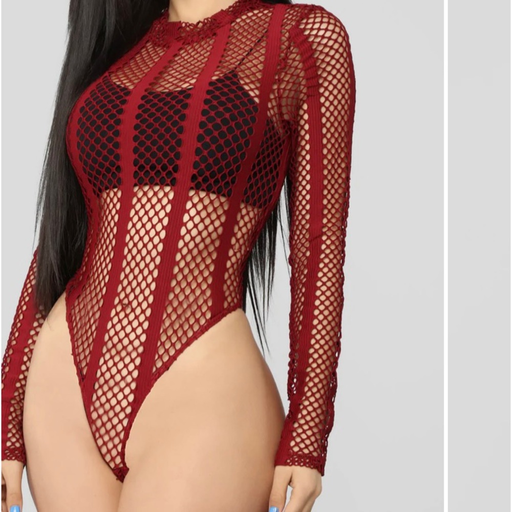 Fashion Nova Burgundy  Bodysuit XL